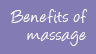 Benefits of massage